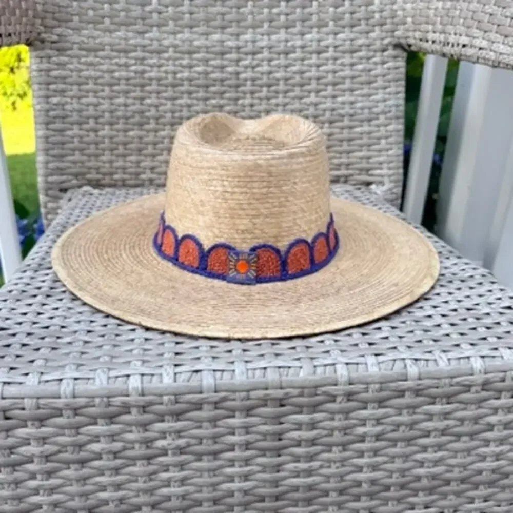 Sunshine Tienda Ingrid Crochet Palm Hat XL UPF 50+ Handmade Guatemala